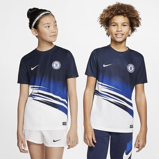 Top Nike Chelsea FC Maneca Scurta Football Baieti Albi Obsidienne Albi | HQEJ-85964